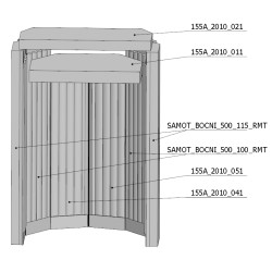 Šamotová komora komplet IRUN   